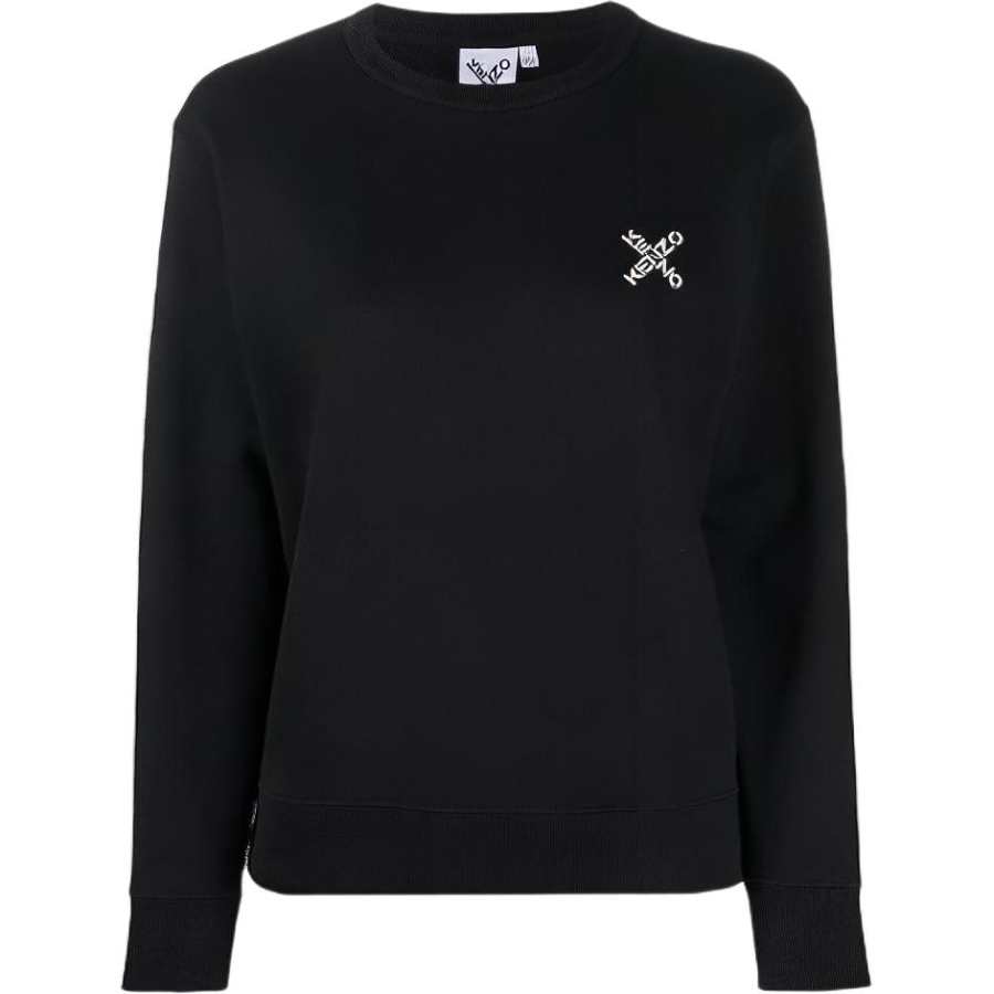 KENZO Sweatshirts Women's Black Crew Neck Moderate Regular
