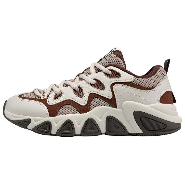 361° Cushioning Slip Resistant Abrasion Resistant Low top Chunky Sneakers Men's Beige