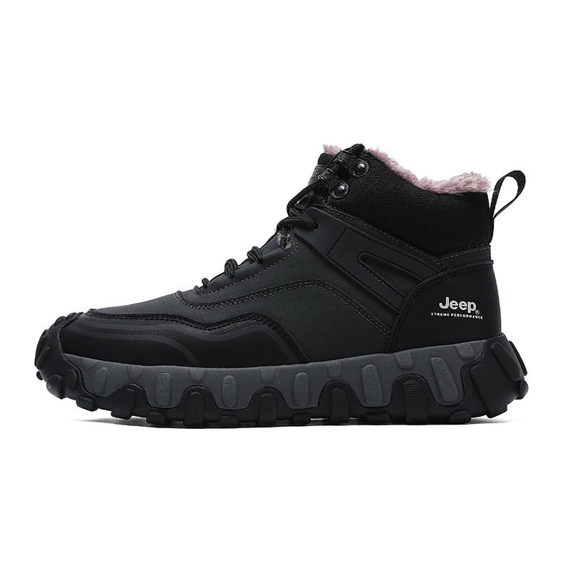 Jeep Fleece Lined Thermal, Vintage Trendy, Comfortable And Versatile Casual High top Outdoor Shoes Men's