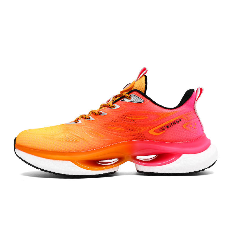 OUWENHEIMANBA Mesh, Textile Cushioning Breathable Lightweight Rebound Low top Popcorn TPU Outsole Running Shoes Unisex