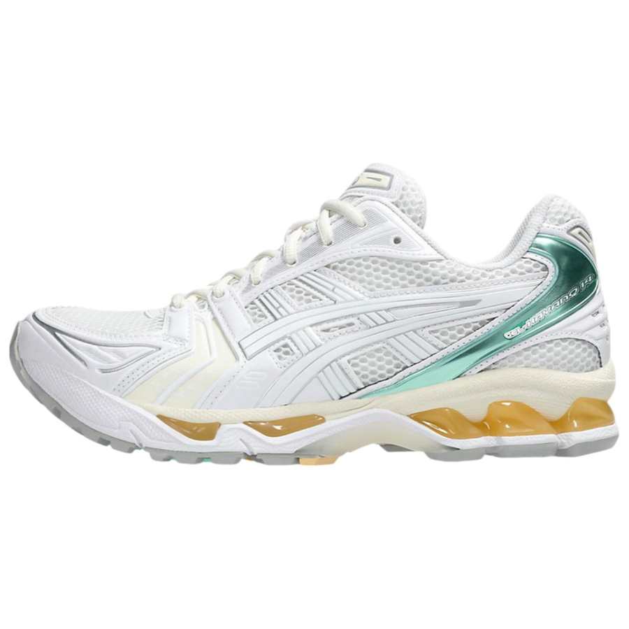 ASICS Gel Kayano 14 Abrasion Resistant Low top Running Shoes Unisex White Green