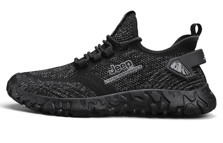 Jeep Fabric Low top Outdoor Shoes Men's Black