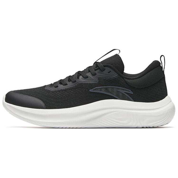 Anta Shen Xing LITE Fabric Breathable And Lightweight Low top Casual Running Shoes Men's Black White