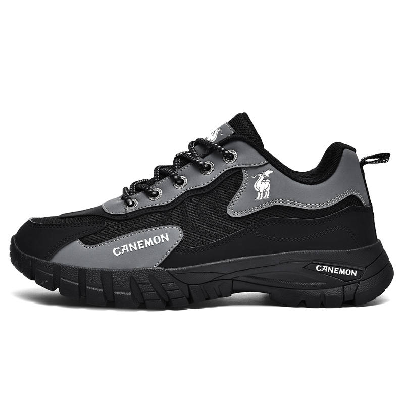 LINGHANGLUOTUO Cushioning Slip Resistant Abrasion Resistant Breathable Impact Resistant Low top Outdoor Shoes Men's