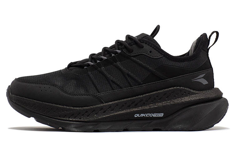361° Fiery Rain Screen Slip Resistant, Abrasion Resistant, Breathable Low top Running Shoes Men's Obsidian Black