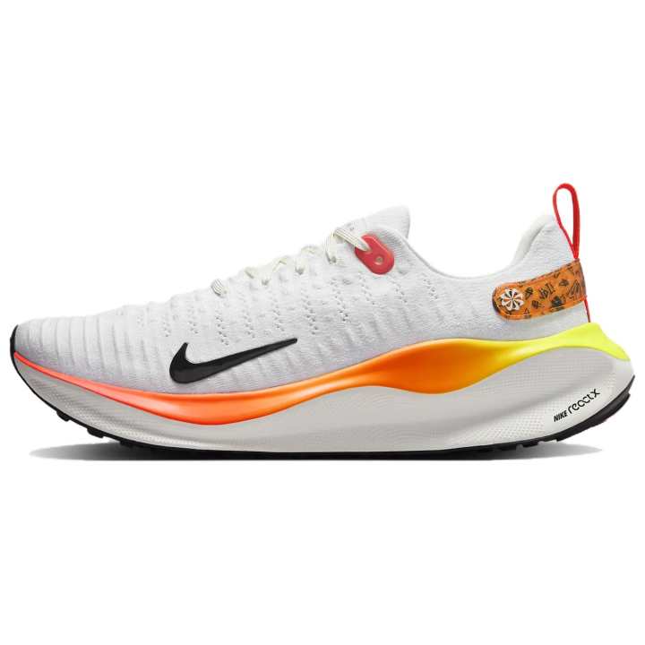 Nike Nike React Infinity Run Flyknit 4 Low top Casual Running Shoes Men's White Orange Yellow Black