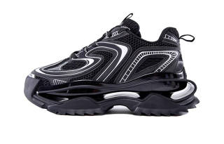 M88M Dark Night Knight Low top Chunky Sneakers Unisex Black