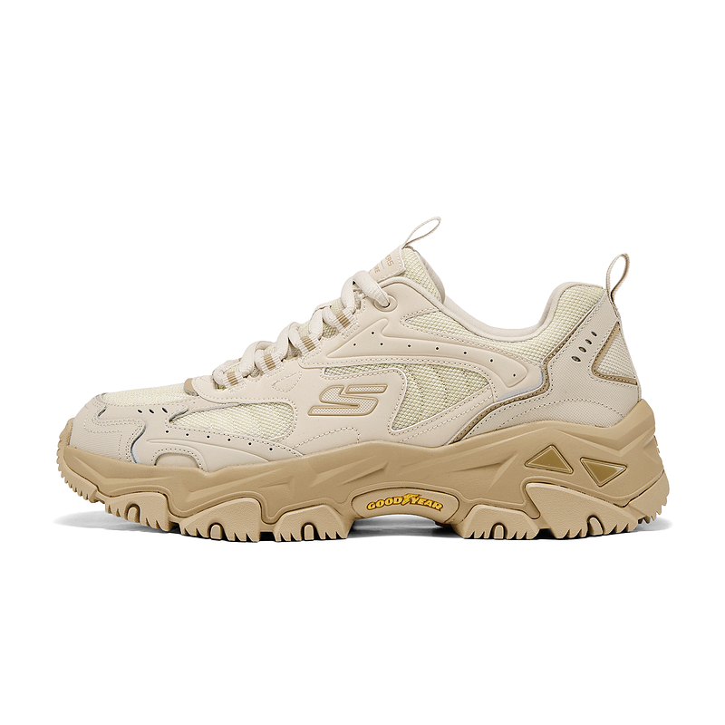 Skechers D'LITES Hiker Low top Hiking Shoes Men's Beige