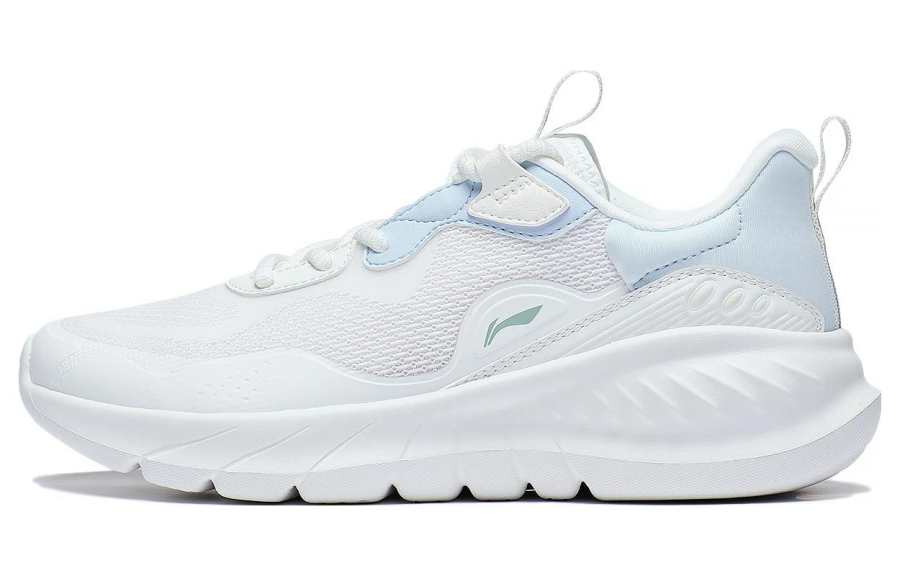 Li-Ning Li Ning Easy Fit Fle Cushioning Abrasion Resistant Breathable Low top Casual Running Shoes Women's White Blue