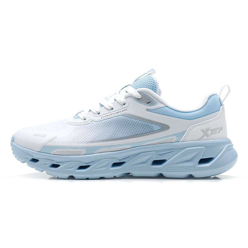 XTEP Cushioning Breathable Cushioning Breathable Low top Outdoor Shoes Men's Classic White Ripple Blue