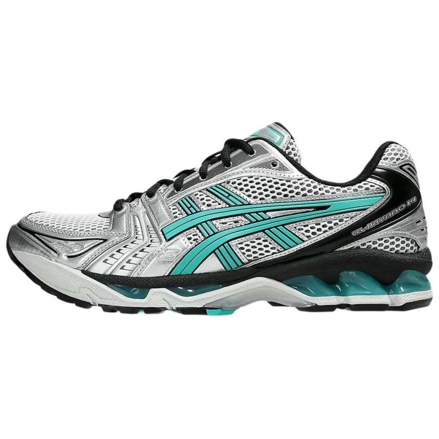 ASICS Gel Kayano 14 Abrasion Resistant Low top Casual Running Shoes Unisex Silver Green