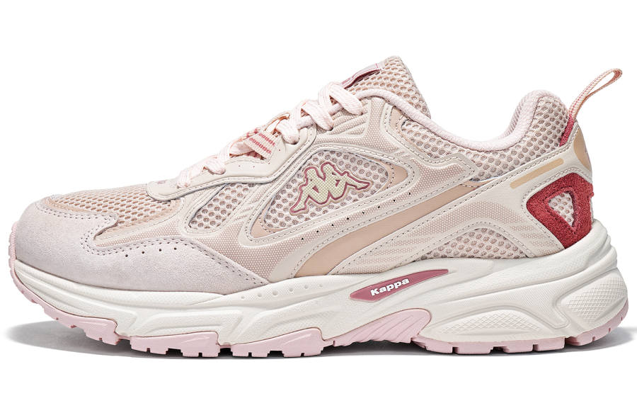 Kappa Slip Resistant Abrasion Resistant Slip Resistant Abrasion Resistant Low top Chunky Sneakers Women's Pink