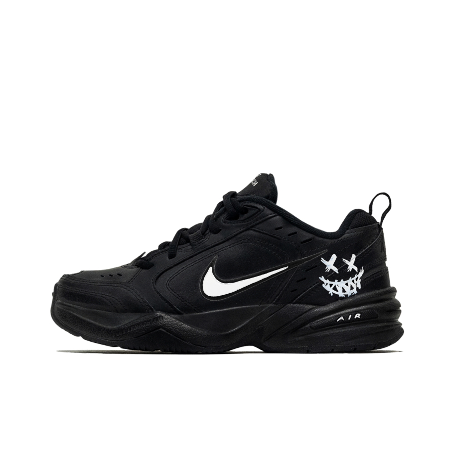 Nike Nike Air Monarch 4 Dark Alley Smiley Face Synthetic Leather Abrasion Resistant Low top Chunky Sneakers Unisex