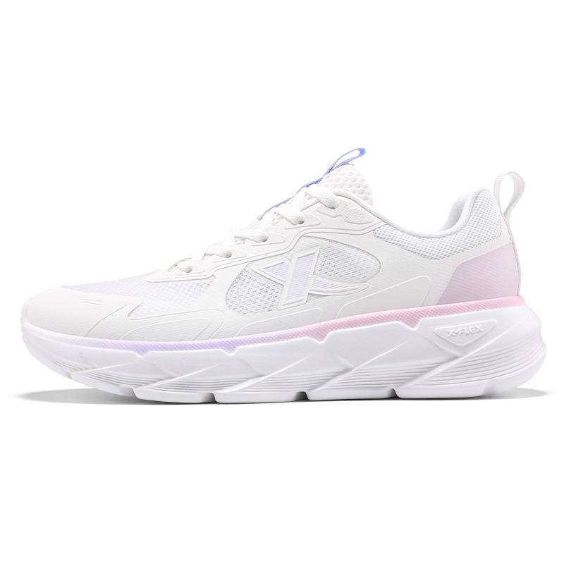 XTEP Cushioning Breathable Rebound Low top Casual Running Shoes Women's White Pink