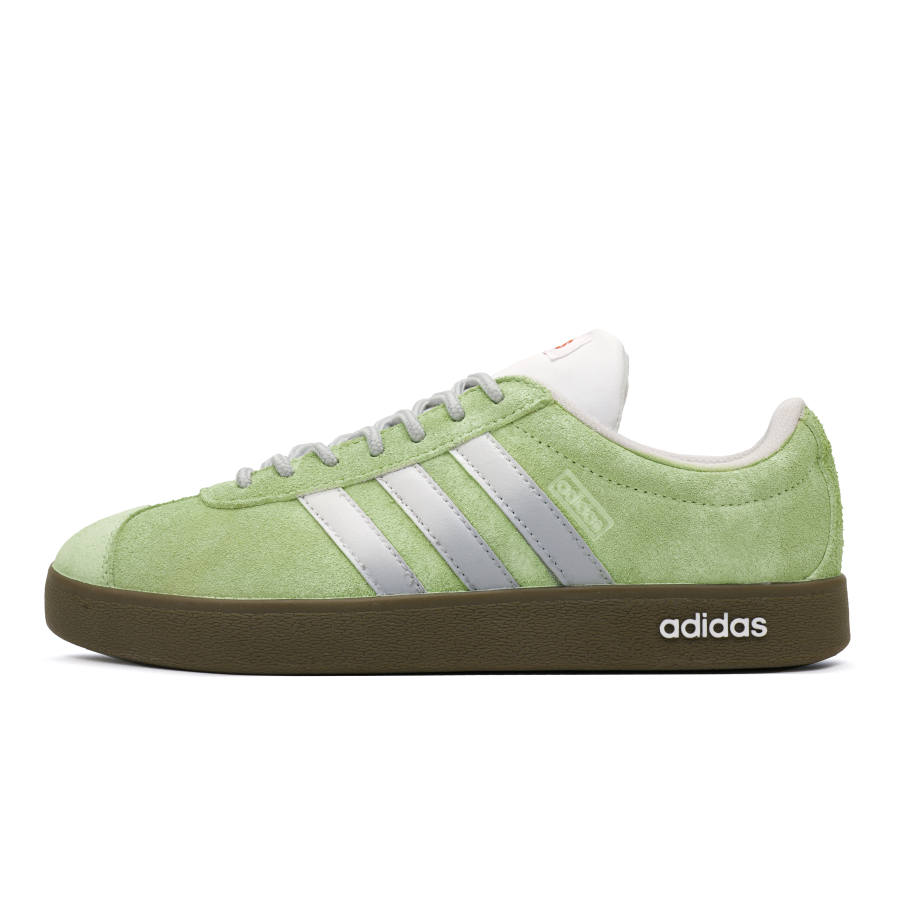 Adidas Adidas VL COURT 2.0 Qin Green Silver Shadow Slip Resistant Cushioning Low top Skateboard Shoes Unisex Green