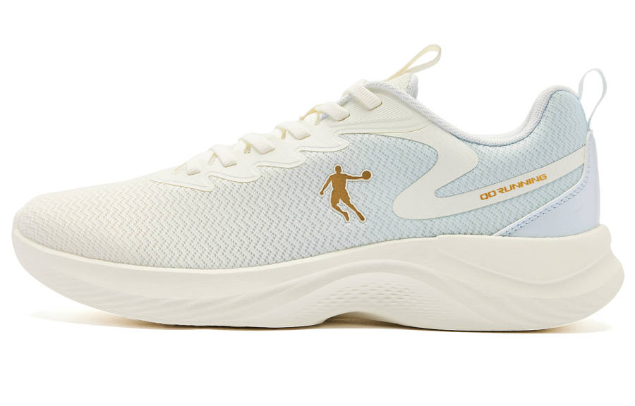 QIAODAN Balance Lightweight Low top Running Shoes Men's White Blue