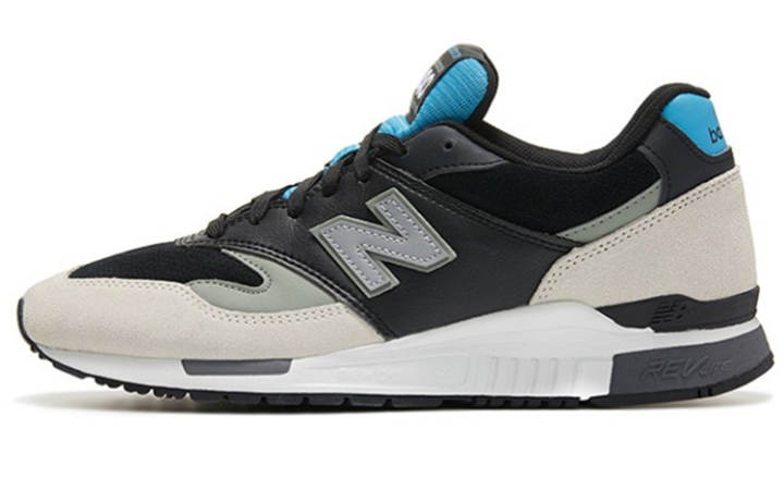 New Balance New Balance NB 840 Comfortable Split Cow Leather, Artificial Leather Low top Marathon Running Shoes Unisex Black Beige