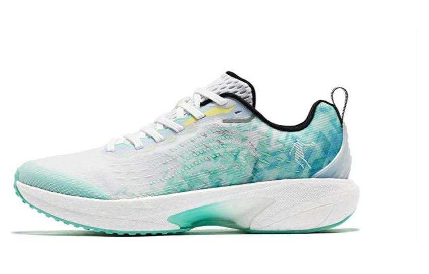 QIAODAN Cushioning Lightweight Running Shoes Men's White Green