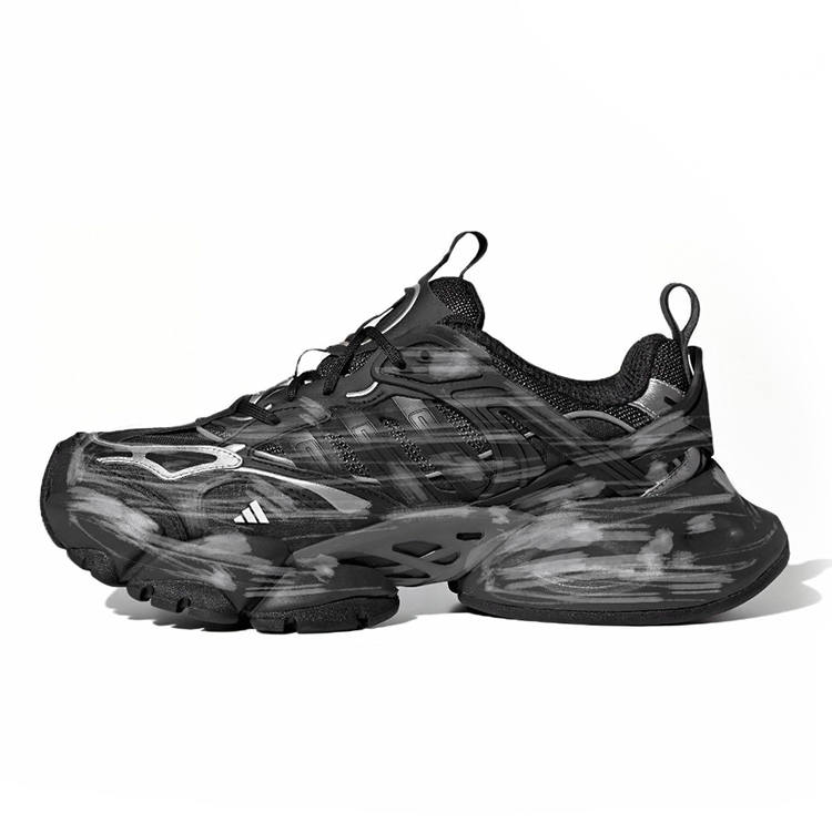 Adidas Adidas XLG RUNNER DELUXE Cushioning Slip Resistant Quick Dry Low top Running Shoes Unisex Black White