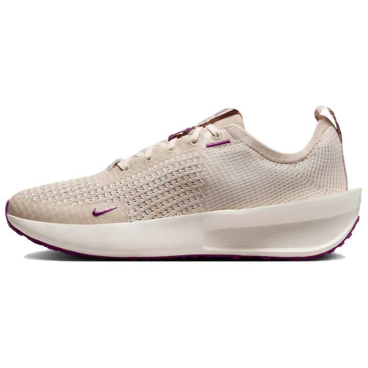 Nike Nike Interact Run Comfortable Cushioning Slip Resistant Abrasion Resistant Low top Running Shoes Women's Beige Purple