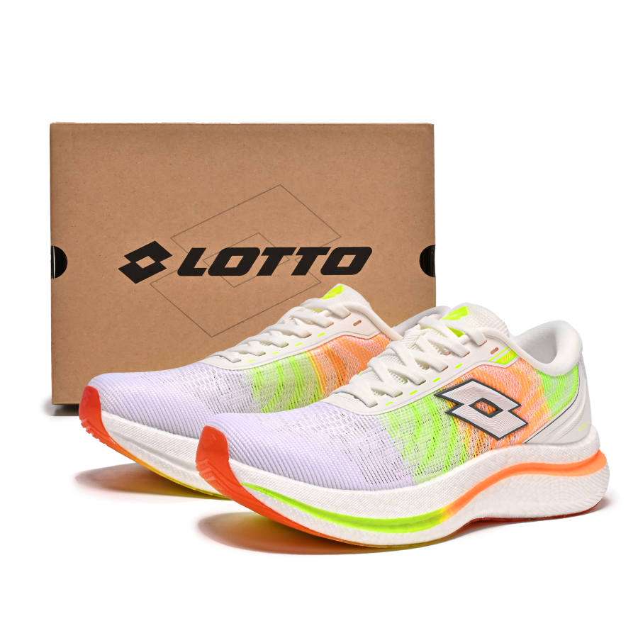 LOTTO Cushioning Support Lightweight Cushioning Support Lightweight Low top Running Shoes Women's White/Neon Orange