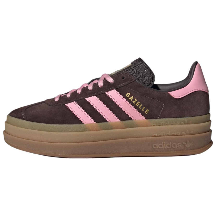 Adidas Originals GAZELLE BOLD Leather Low top German Army Trainers Women's Brown