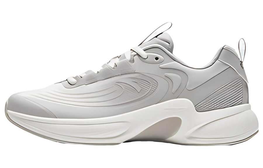 Anta C37+ Mesh Cushioning Slip Resistant Cushioning Slip Resistant Low top Running Shoes Men's Gray White