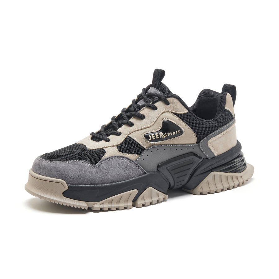 JEEP SPIRIT Low top Chunky Sneakers Men's Graphite Black