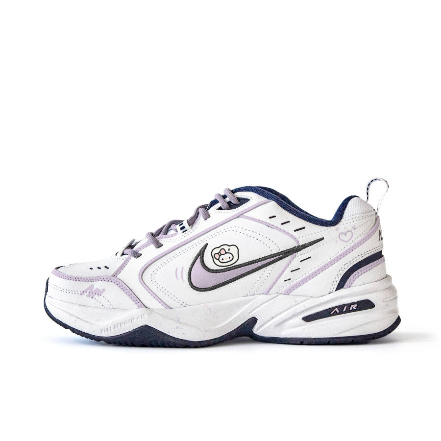 Nike Nike Air Monarch 4 Slip Resistant Abrasion Resistant Low top Chunky Sneakers Unisex White Purple