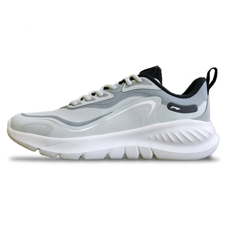 Li-Ning Li Ning Breathable Lightweight Rebound Low top Casual Running Shoes Men's Gray