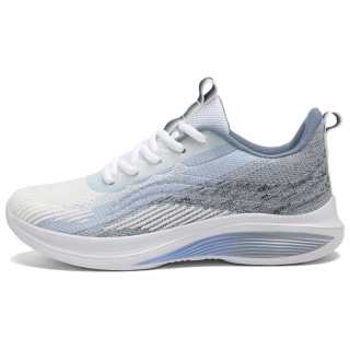 RUIKE Cushioning Breathable Lightweight Low top Casual Running Shoes Unisex Sky Blue Gray