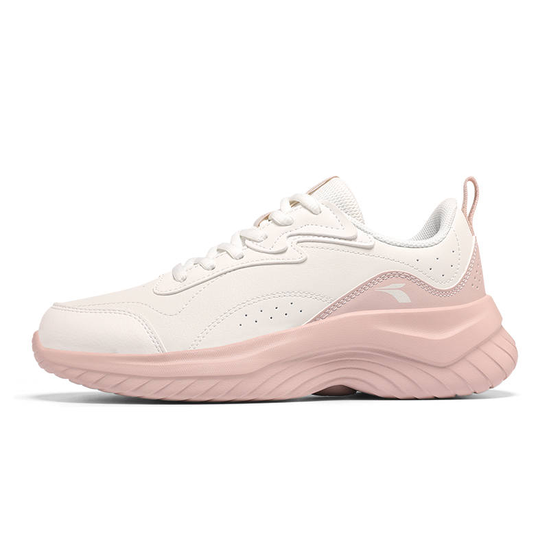 361° Light Bounce Collection Abrasion Resistant Low top Running Shoes Women's Feather White Fresh Pink
