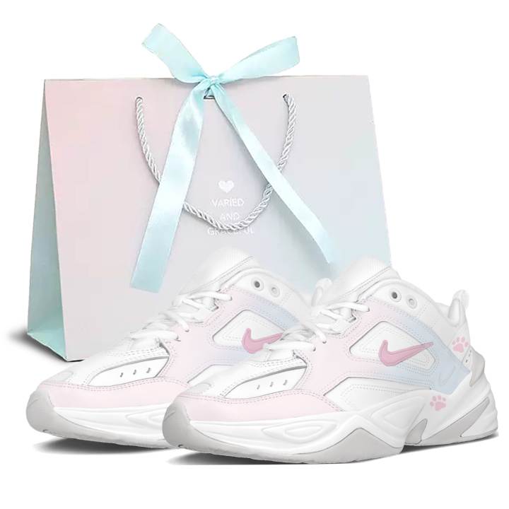 Nike Nike M2K Tekno Maris Sal Soda Abrasion Resistant Low top Chunky Sneakers Women's Blue Pink