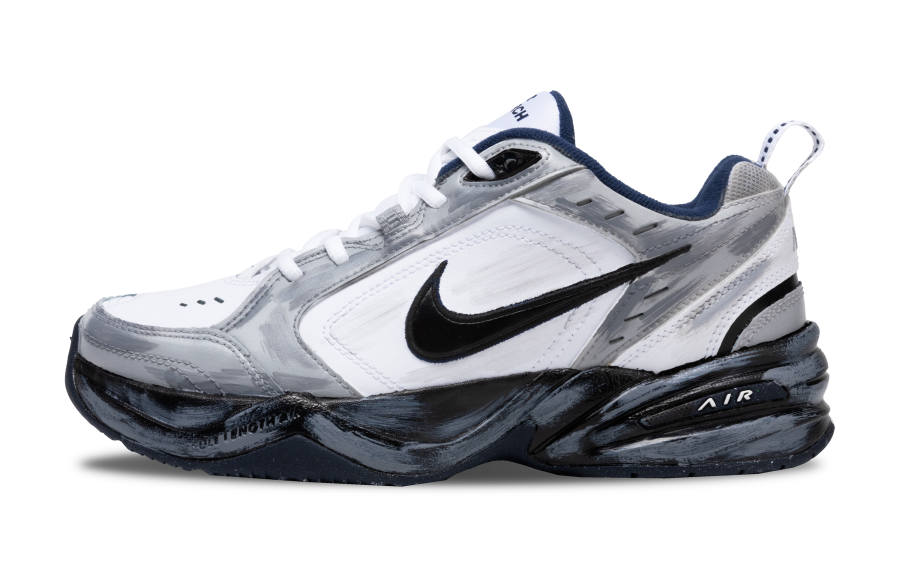 Nike Nike Air Monarch 4 Black Hole Product, Quick Silver Low top Chunky Sneakers Unisex Gray White