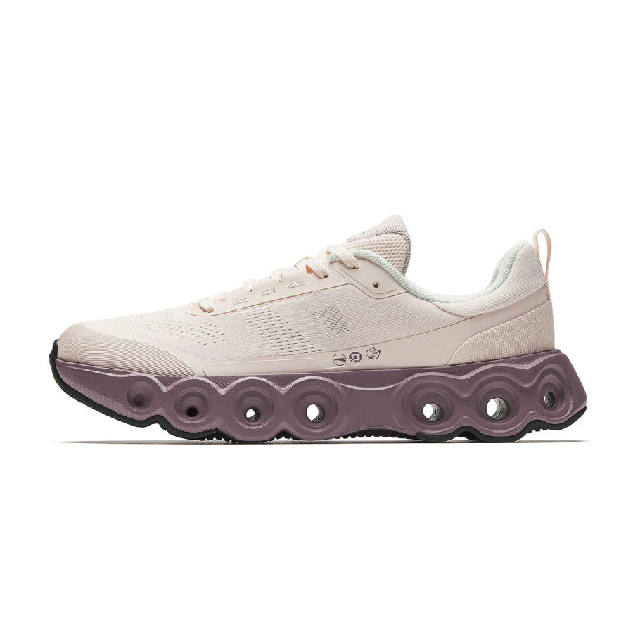 Anta Energy Ring Textile, Rubber Low top Running Shoes Women's White Pink Purple