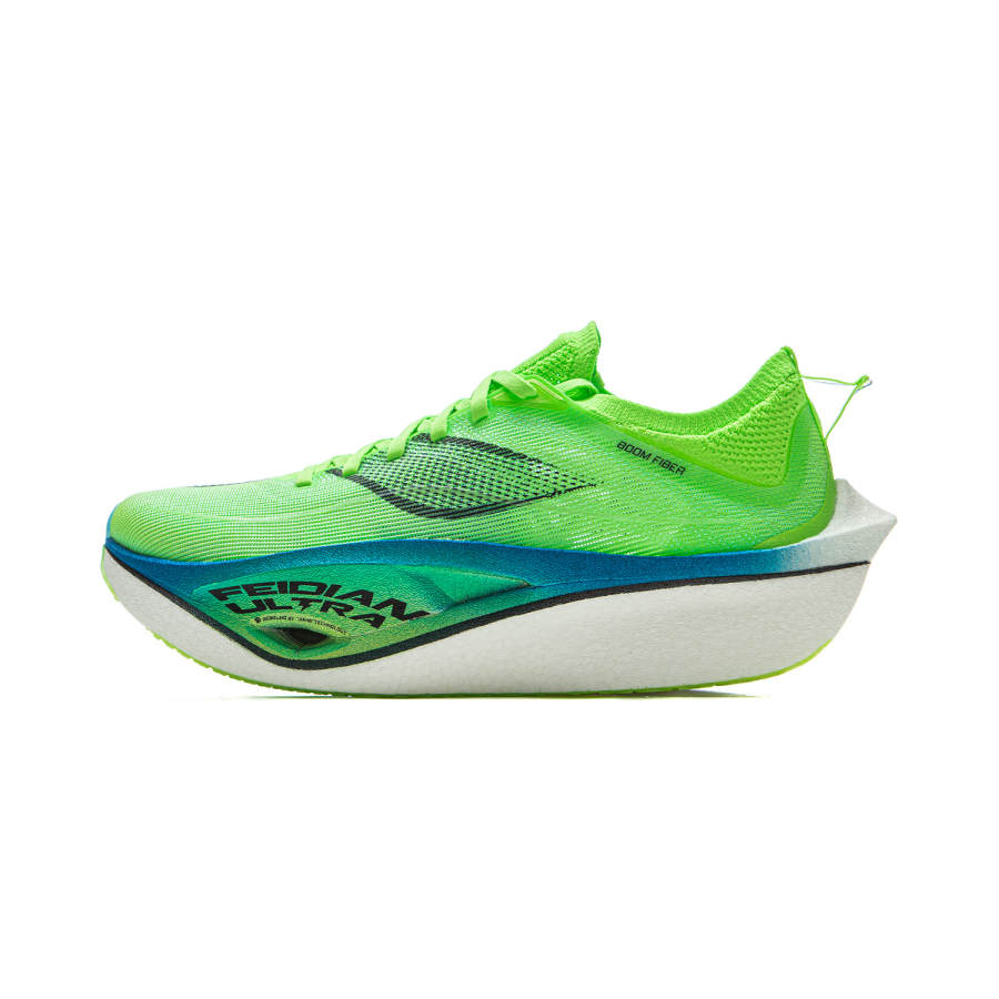 Li-Ning Li Ning Feidian 4 Ultra Fabric Low top Carbon Plate Sprint Running Shoes Unisex Neon Green