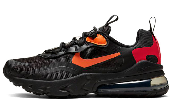 Nike Nike Air Max 270 Mesh, Textile Low top Marathon Running Shoes Women's Black Orange