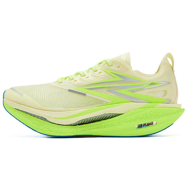 361° Flame 4.5 Running Shoes Unisex Low Top Gypsum/Fluorescent Vibrant Green