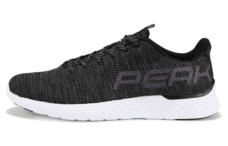 PEAK Walking Shoes Collection Breathable Low top Running Shoes Men's Black Heather Gray