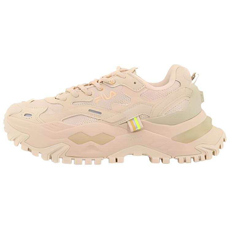 FILA FUSION Bianco Abrasion Resistant Abrasion Resistant Low top Chunky Sneakers Women's Beige Yellow