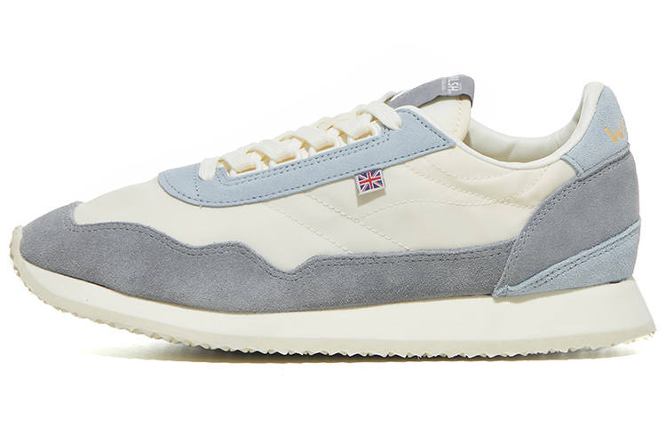 Norman Walsh Leather, Nylon Cushioning Abrasion Resistant Lightweight Low top Running Shoes Unisex Beige Gray