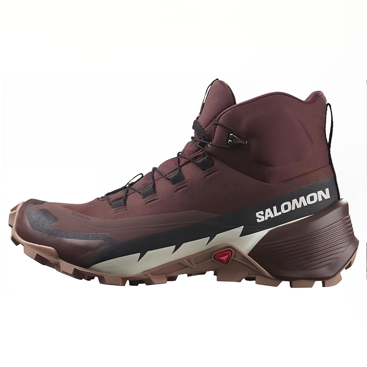 SALOMON CROSS HIKE 2 Comfortable Round Toe Cushioning Slip Resistant Mid top Outdoor Shoes Women's Umber