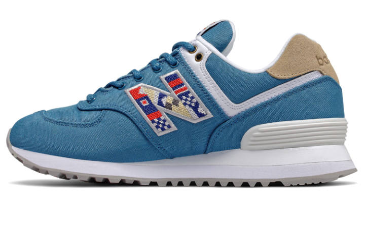 New Balance New Balance NB 574 Comfortable Low top Running Shoes Women's Beige Blue B Width