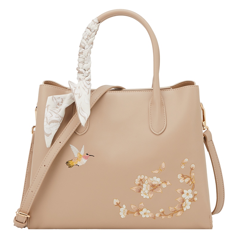 YEARCON Synthetic Leather Handbag Women's Apricot