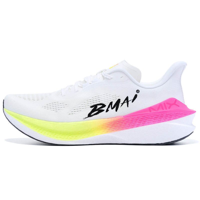 BMAI Jingtan Mix 2.0 Mid Top Running Shoes Men's White Pink Yellow Blue