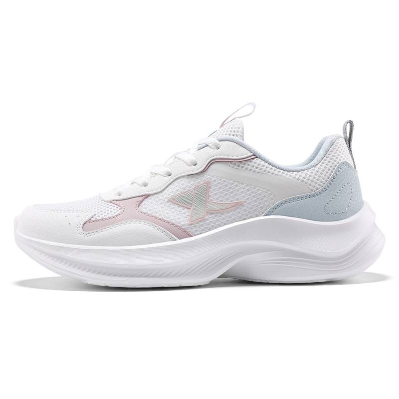 XTEP Cushioning Breathable Lightweight Low top Casual Running Shoes Women's White Pink Green