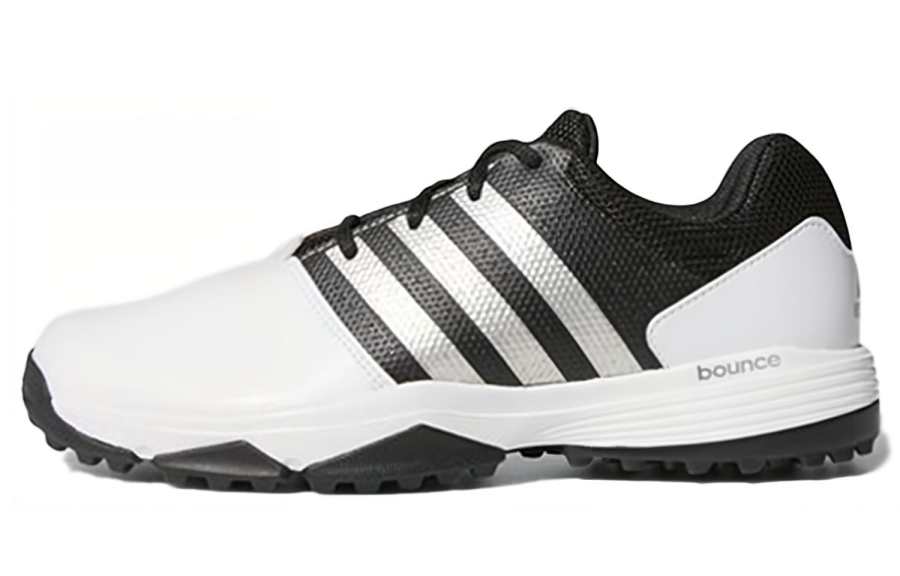 Adidas Adidas Traxion Comfortable Slip Resistant Abrasion Resistant Low top Golf Shoes Men's White Black