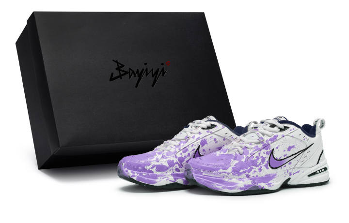 Nike Nike Air Monarch 4 811 Manufacturing, Rich Purple Ink, Special Shoe Box PU Leather Slip Resistant Abrasion Resistant