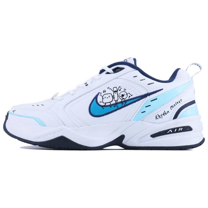 Nike Nike Air Monarch 4 White Navy Rhythm Master SDS Low top Chunky Sneakers Unisex White Blue