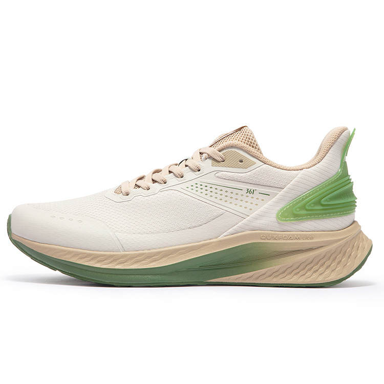 361° Slip Resistant Abrasion Resistant Low top Running Shoes Men's Beige Green